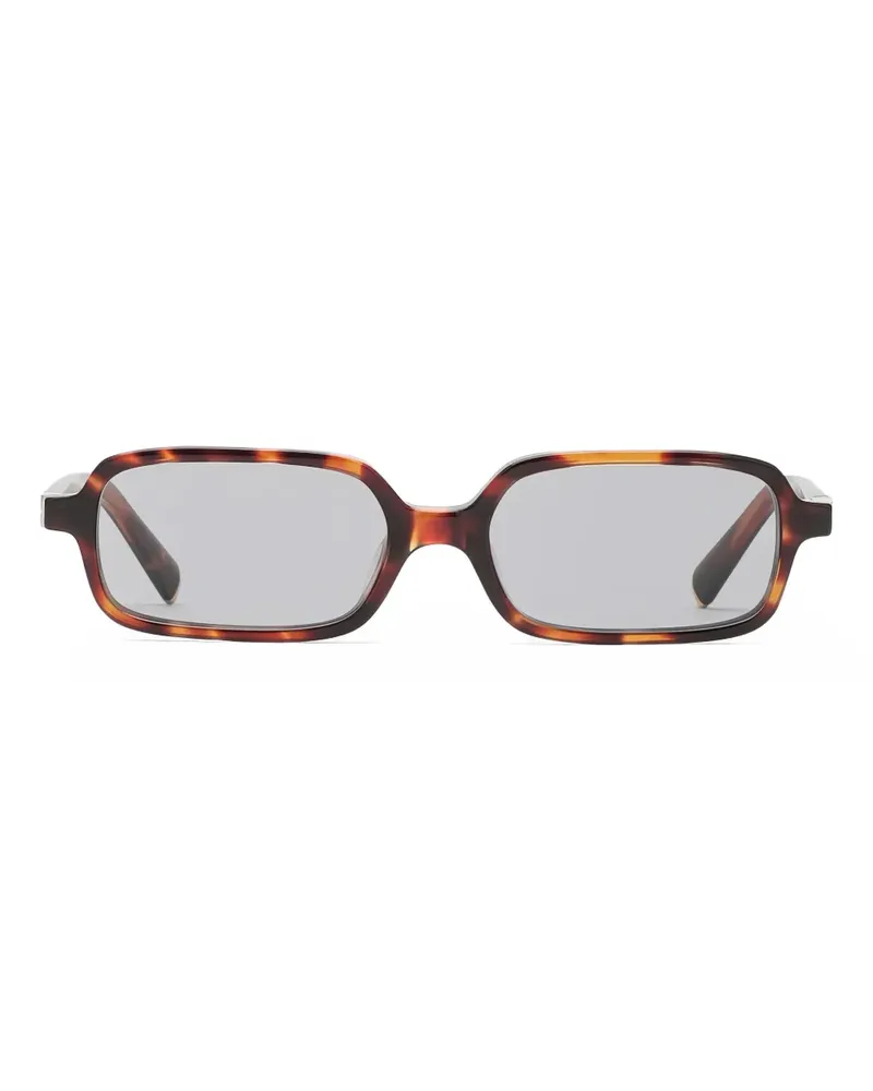 Miu Miu Eckige Sonnenbrille in Schildpattoptik - Braun Braun
