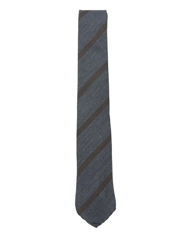 Dell'oglio striped tie - Grau Grau