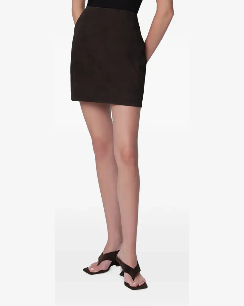ROTATE Birger Christensen suede mini skirt - Braun Braun