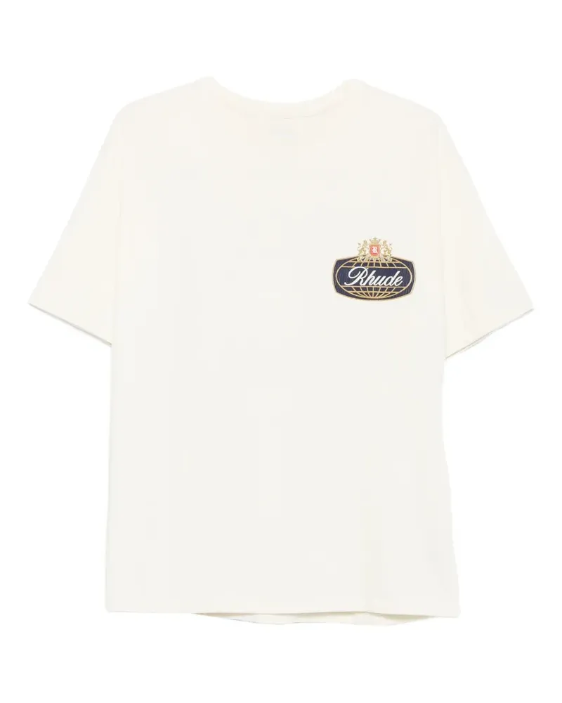 RHUDE Safari Crest short-sleeve T-shirt - Nude Nude