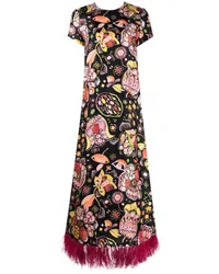 La DoubleJ Swing-Kleid mit Blumen-Print Schwarz