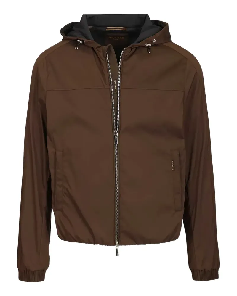 MOORER Kapuzenjacke mit Reißverschluss - Braun Braun