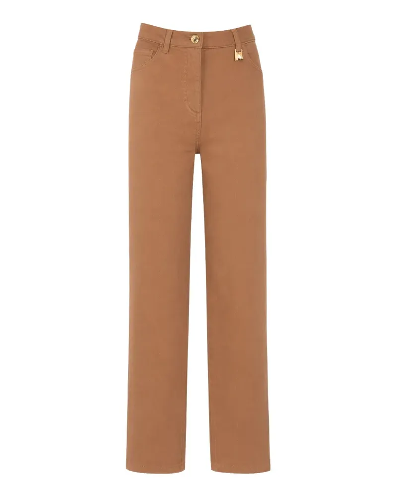 Elisabetta Franchi Jeans mit Logo - Braun Braun