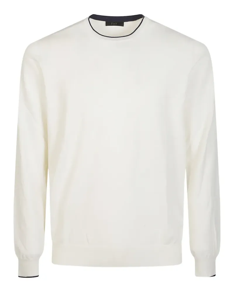 Fay Langärmeliges Sweatshirt - Weiß Weiß