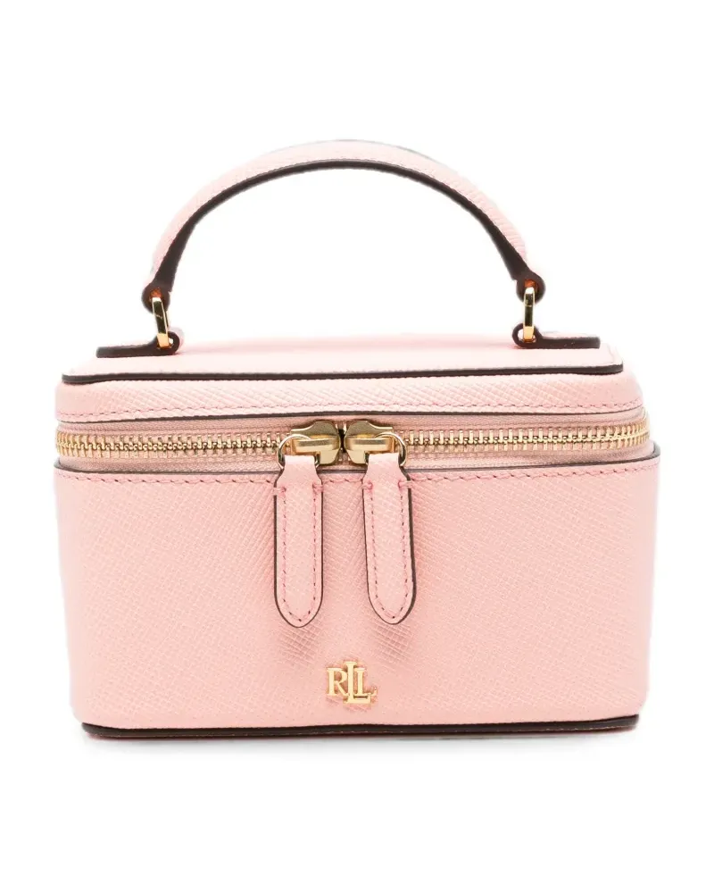 Ralph Lauren small Hallee logo-plaque vanity tote bag - Rosa Rosa