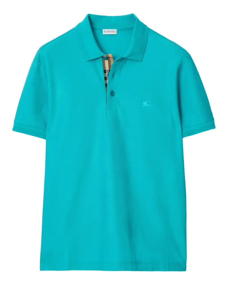 Burberry Poloshirt mit Logo-Stickerei - Blau Blau