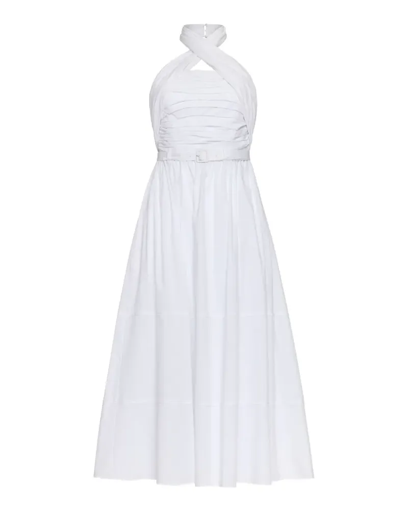 Cinq à Sept Marcie halterneck-belted dress - Weiß Weiß