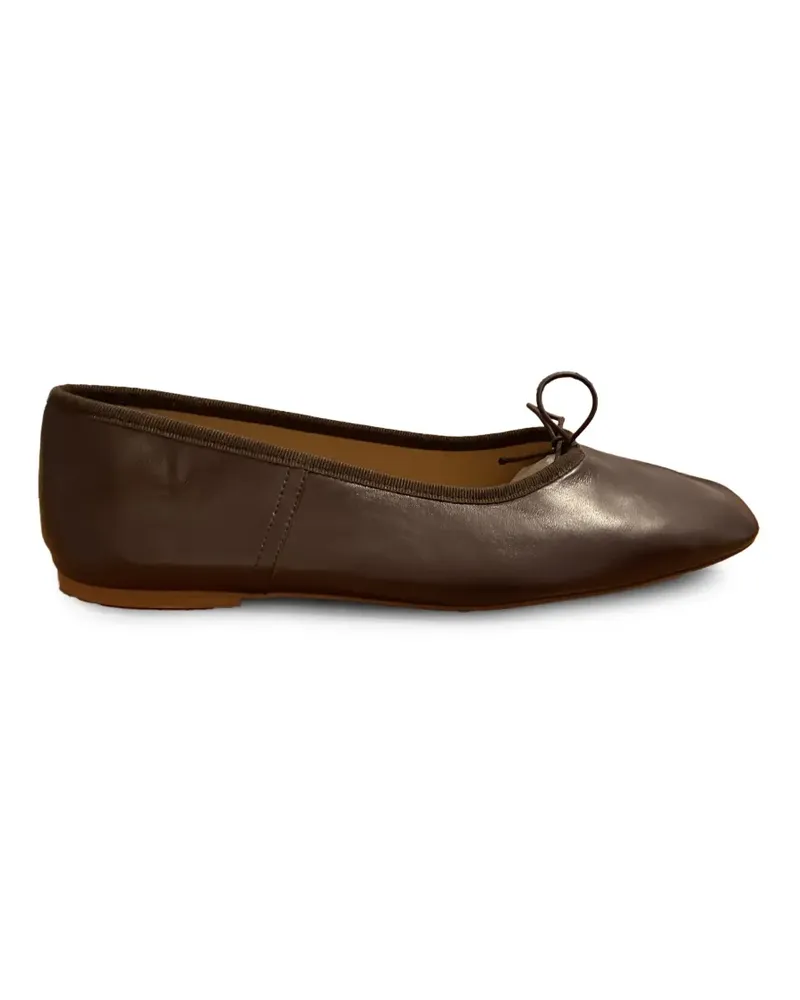 A.P.C. Cleo bow-detail ballet flats - Braun Braun