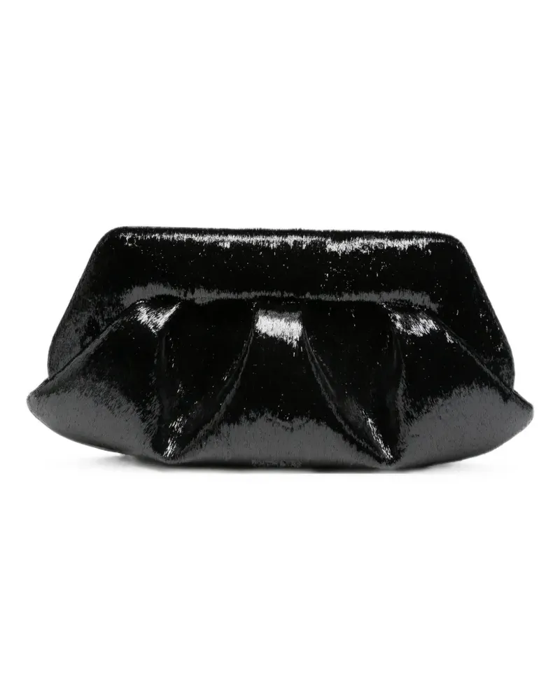 THEMOIRÈ Bios Clutch mit Raffungen - Schwarz Schwarz