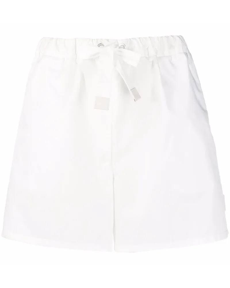 Moncler High-Waist-Shorts mit Kordelzug - Weiß Weiß