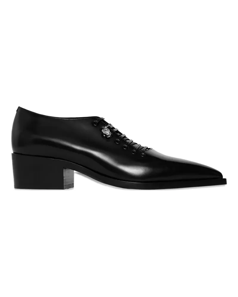Alexander McQueen skull-detail derby shoes - Schwarz Schwarz