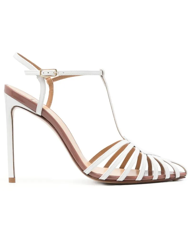 Francesco Russo Sandalen mit spitzer Kappe 115mm - Weiß Weiß