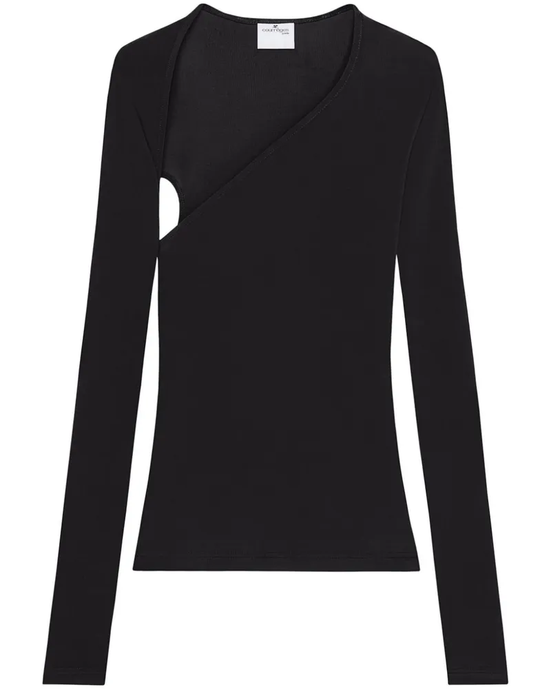 Courrèges Slash Oberteil - Schwarz Schwarz
