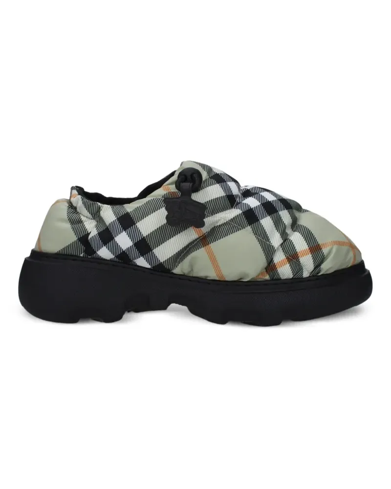 Burberry quilted-check heeled mules - Nude Nude