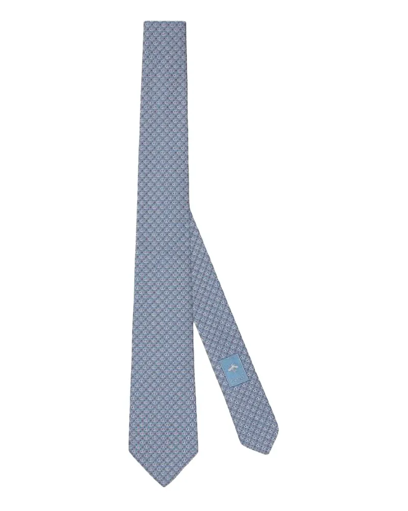 Gucci Seidenkrawatte mit GG-Monogramm - Blau Blau