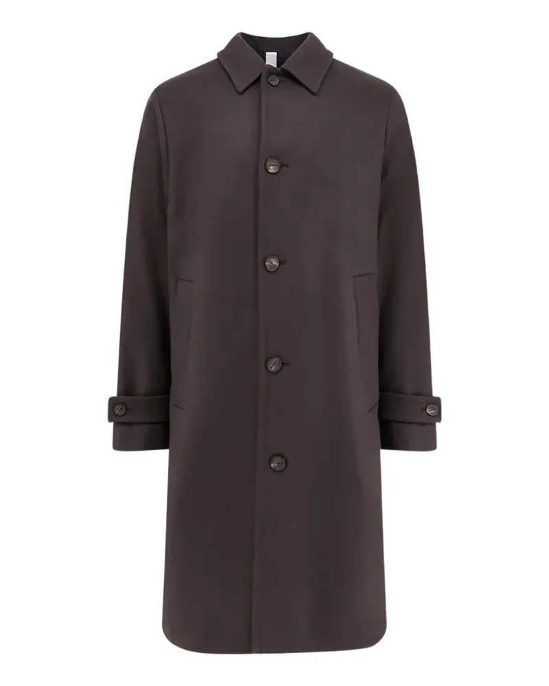 Hevò Loconia button-up single-breasted coat - Braun Braun