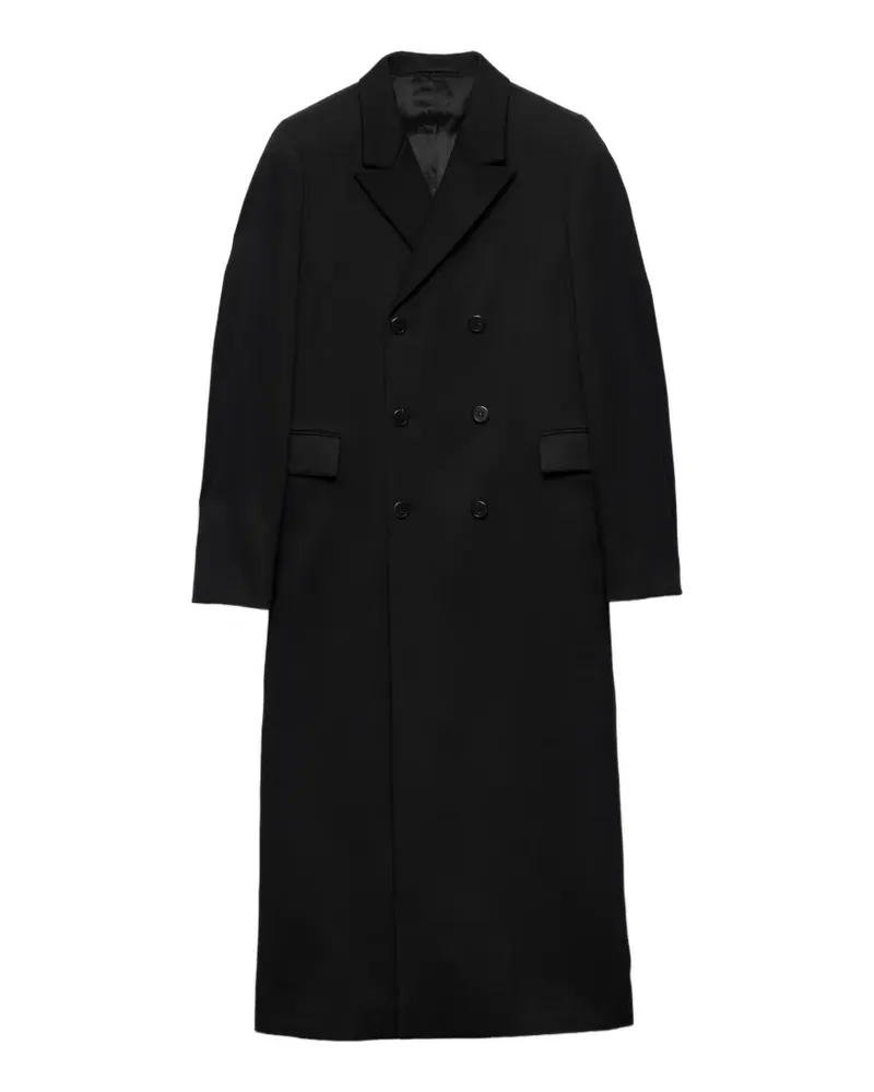 Prada Doppelreihiger Mantel - Schwarz Schwarz