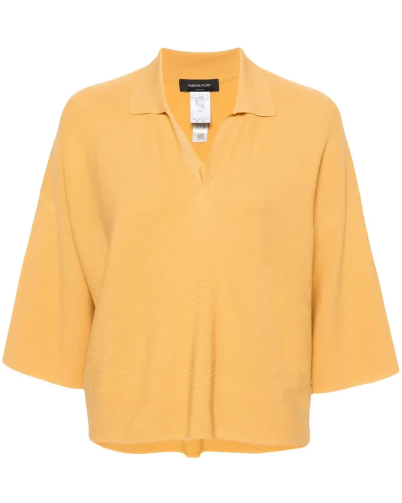 Fabiana Filippi Gestricktes Poloshirt - Orange Orange