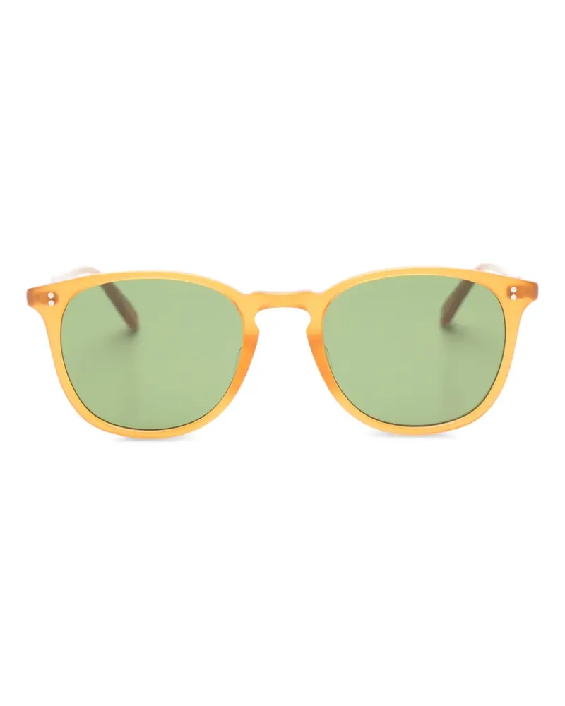 Garrett Leight Runde Kinney Sonnenbrille - Orange Orange