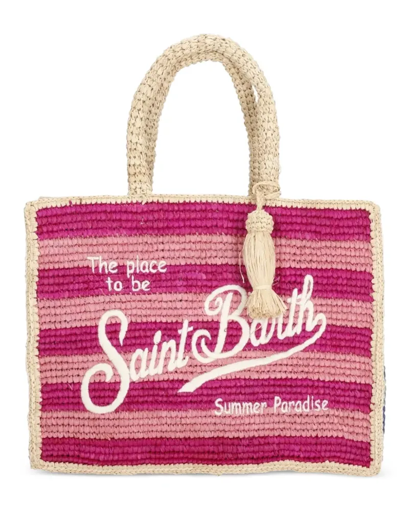 MC2 Saint Barth Colette striped raffia tote bag - Rosa Rosa