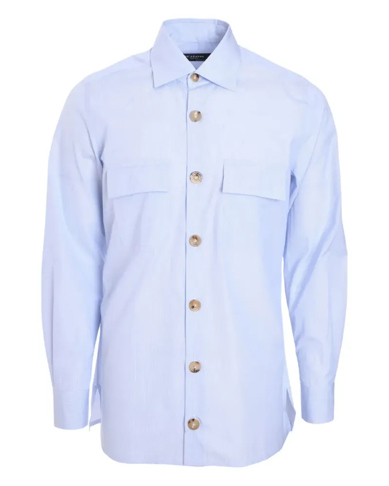 Kiton Klassisches Hemd - Blau Blau