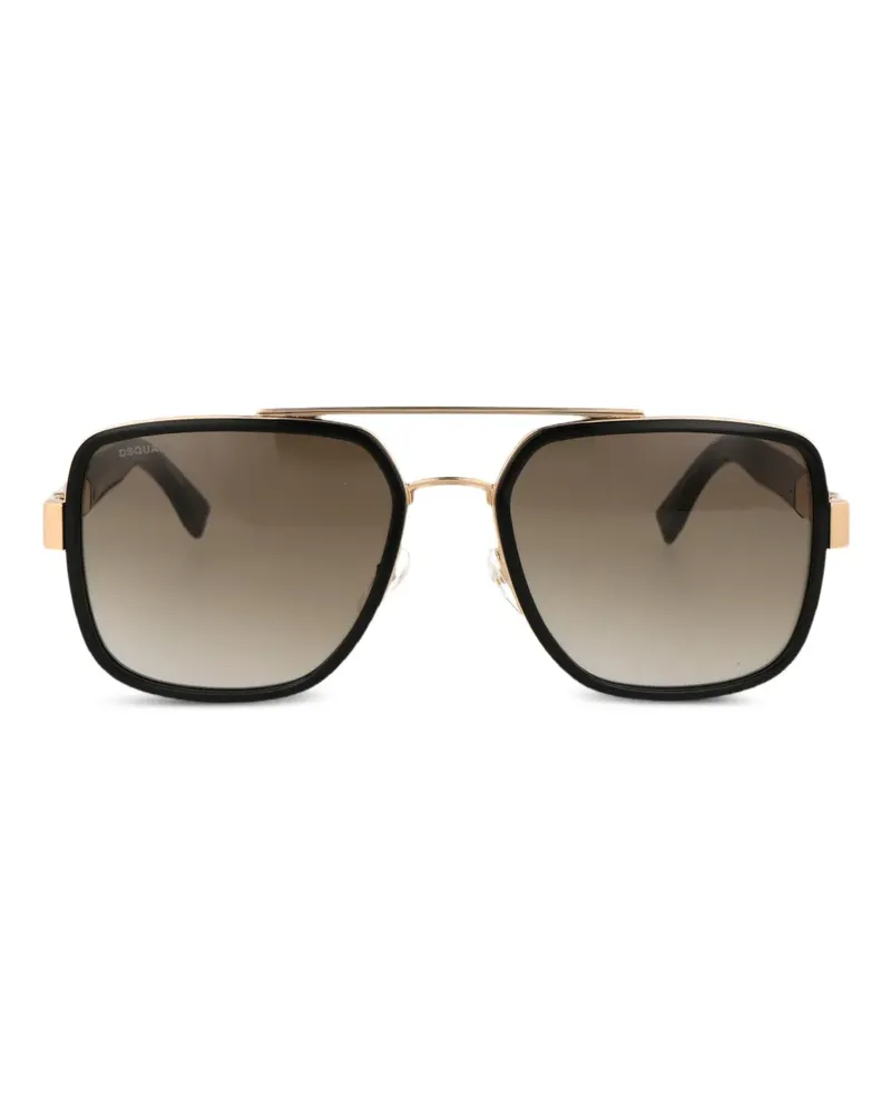 Dsquared2 Sonnenbrille mit Logo-Prägung - Schwarz Schwarz