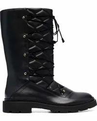 Bally Stiefel mit Schnürung Schwarz