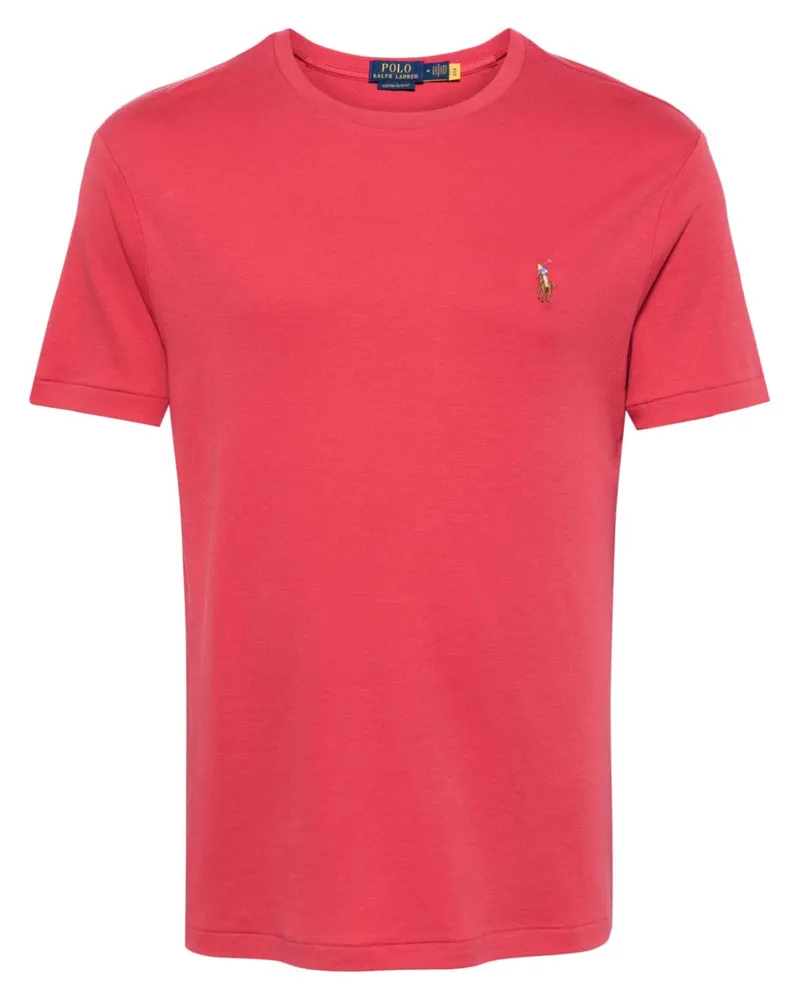 Ralph Lauren T-Shirt mit Polo Pony - Rot Rot