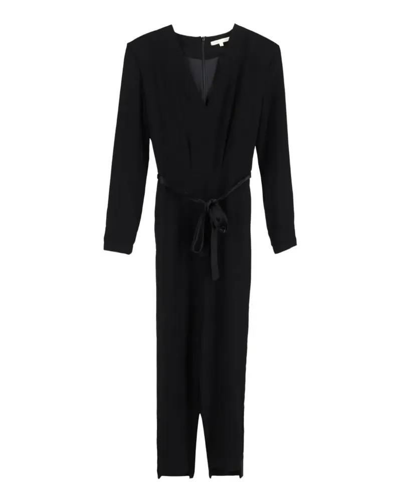 Maje V-neck self-tie jumpsuit - Schwarz Schwarz