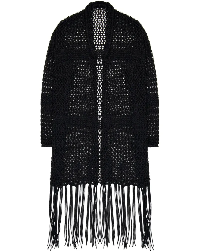 Laneus Oversized-Cardigan - Schwarz Schwarz