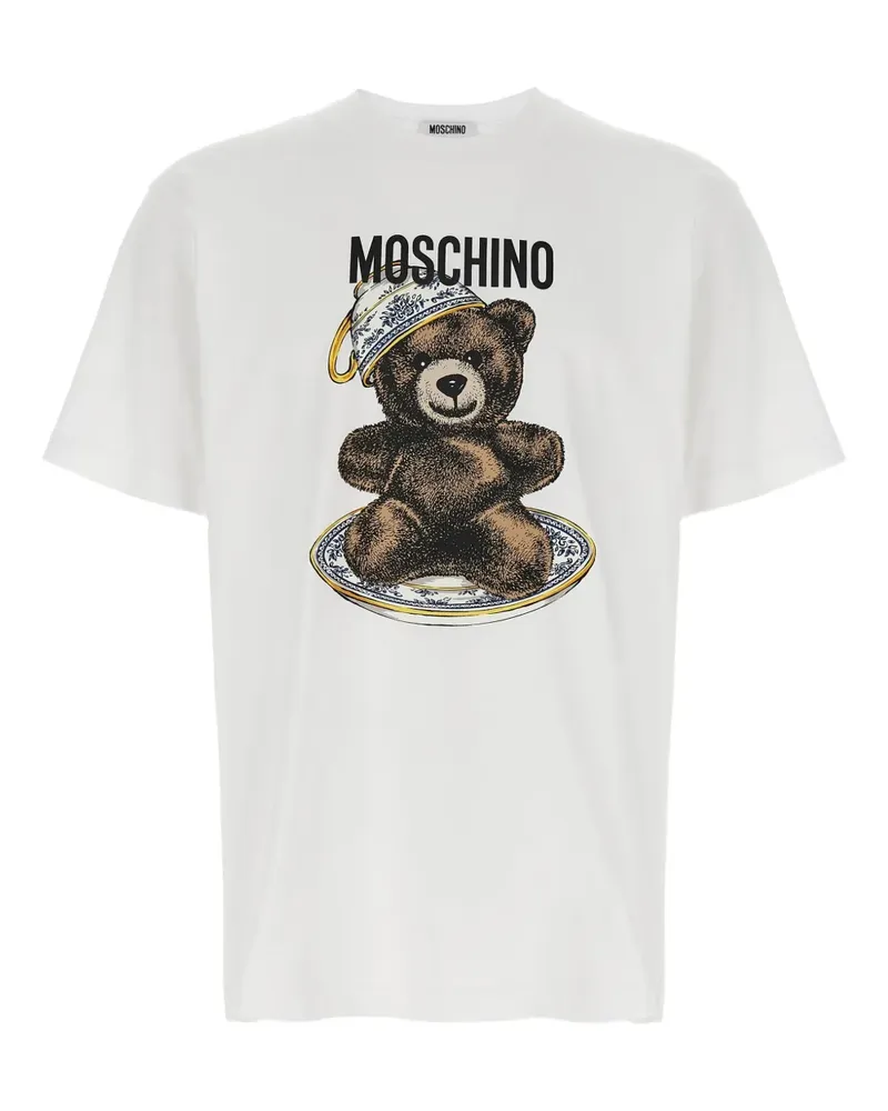 Moschino T-Shirt mit Teddy-Print - Weiß Weiß