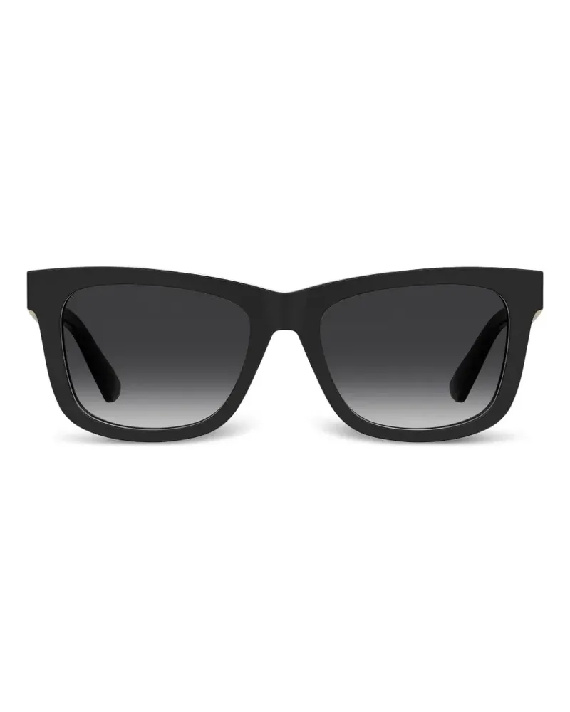 Moschino Sonnenbrille mit eckigem Gestell - Schwarz Schwarz