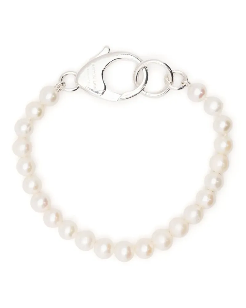 Hatton Labs Klassisches Perlenarmband - Silber Silber