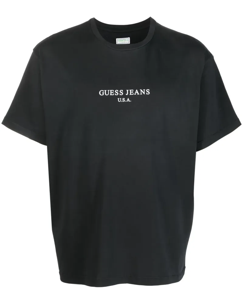 Guess T-Shirt mit Logo-Print - Schwarz Schwarz