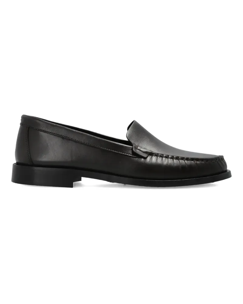 aeyde Arthur topstitched leather loafers - Braun Braun