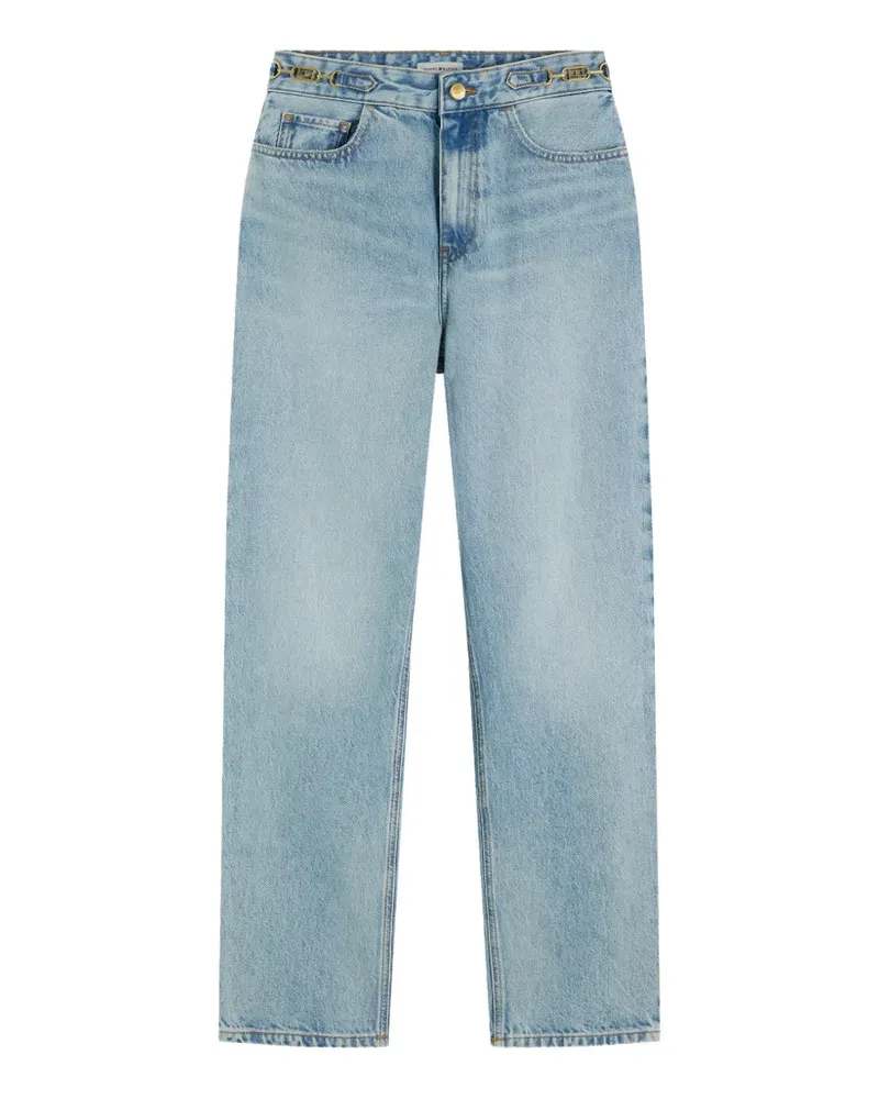Tommy Hilfiger logo-plaque chain-link jeans - Blau Blau