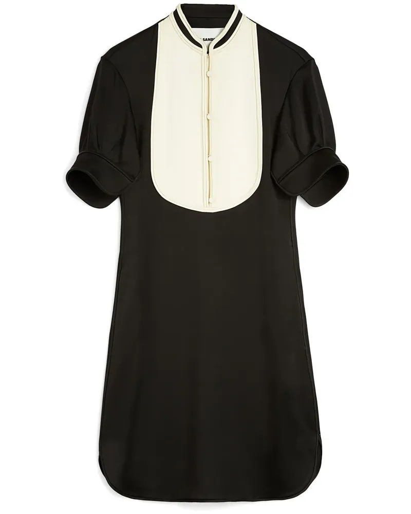 Jil Sander Minikleid mit Latzkragen - Schwarz Schwarz