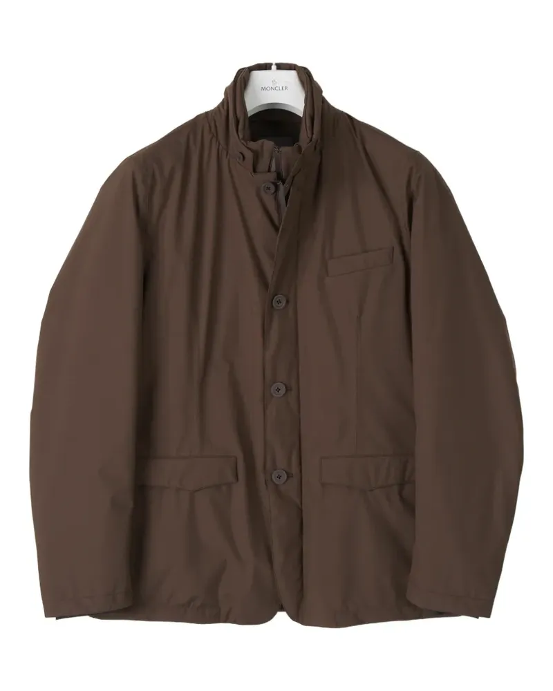 Herno detachable-collar quilted jacket - Braun Braun