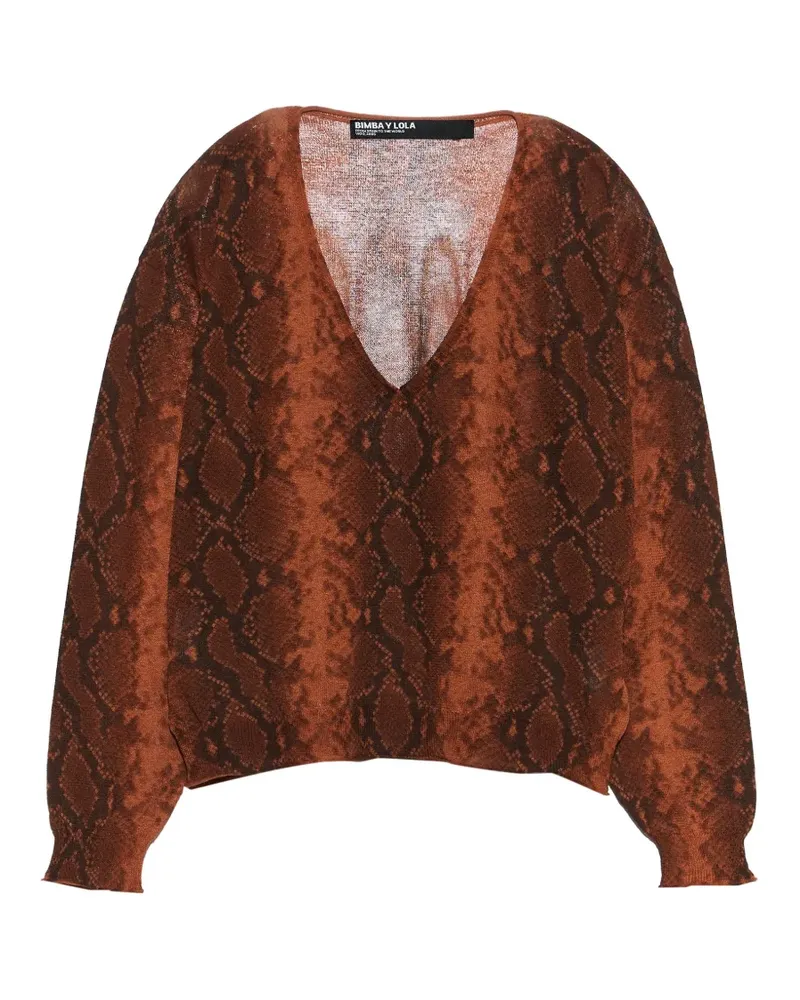 BIMBA Y LOLA Pullover mit V-Ausschnitt - Orange Orange