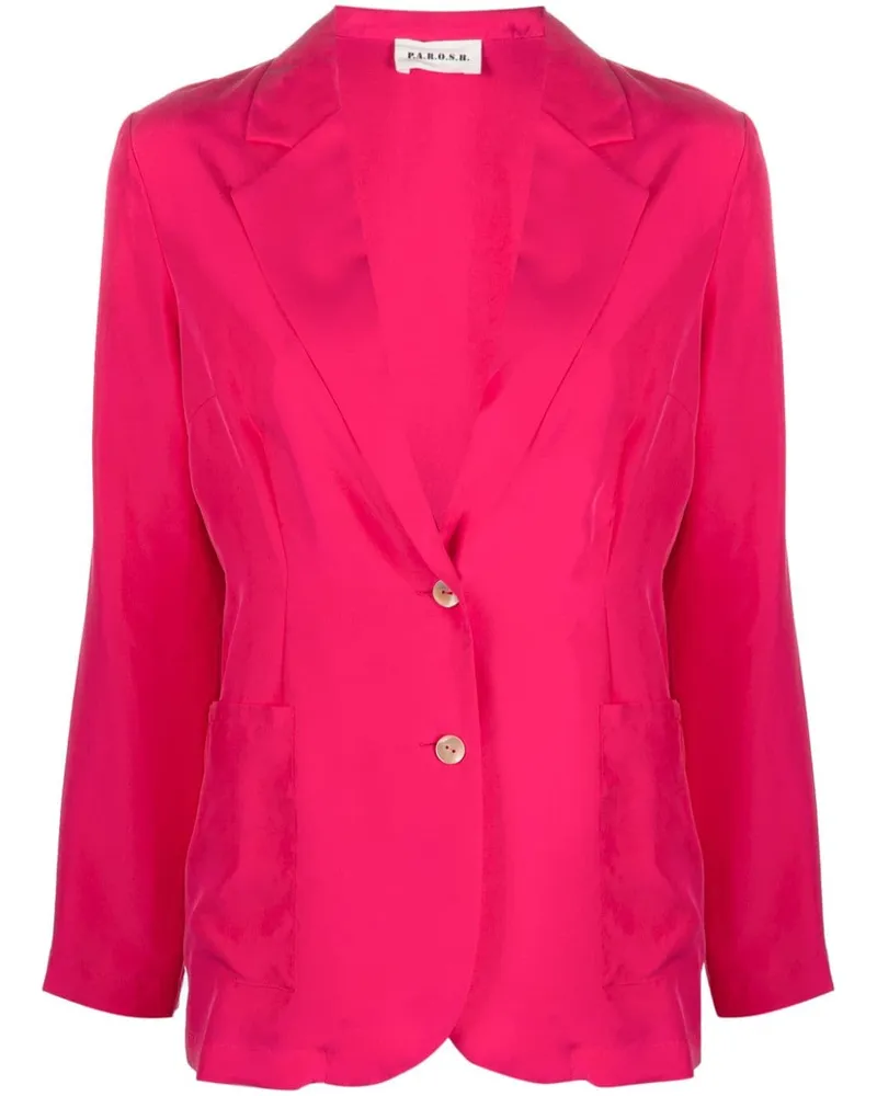 P.A.R.O.S.H. Einreihiger Blazer - Rosa Rosa