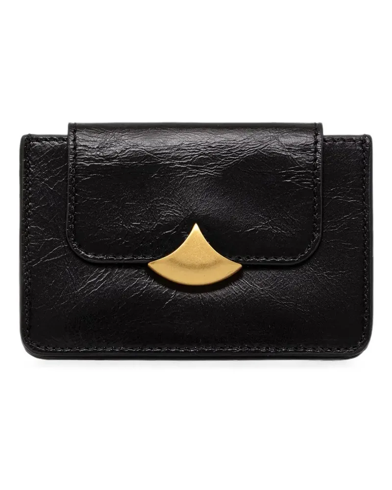Sessùn logo-embossed leather card holder - Schwarz Schwarz
