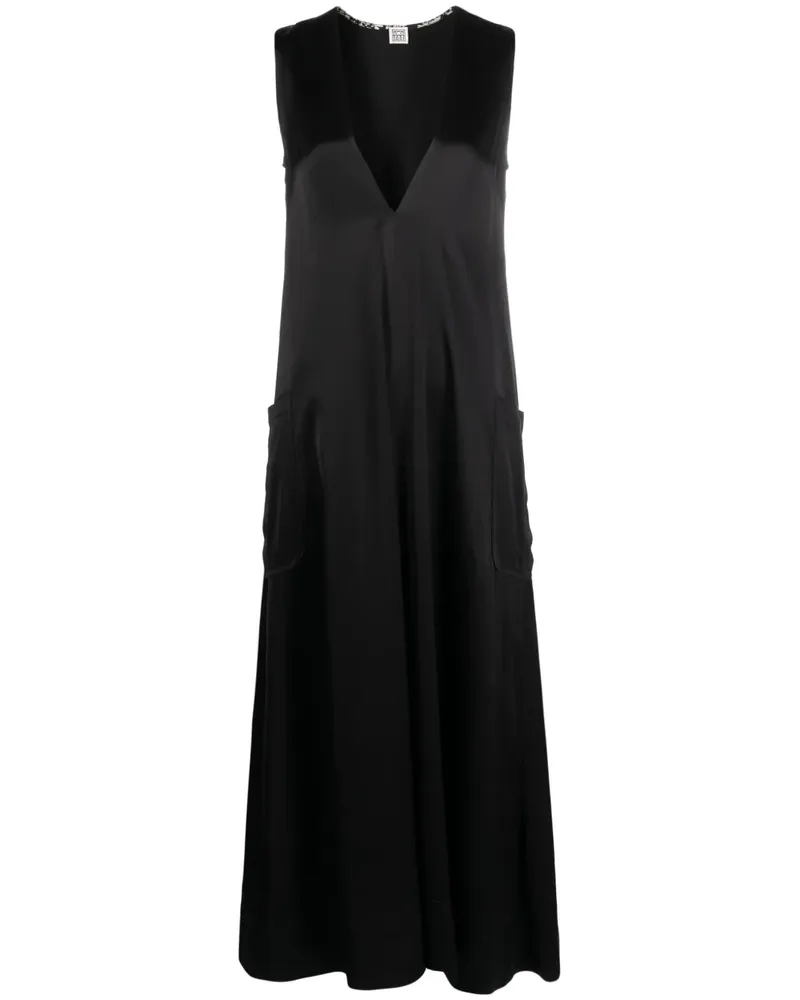 Totême Langes Kleid - Schwarz Schwarz