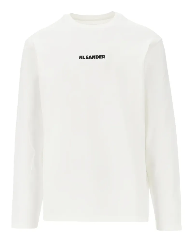 Jil Sander T-Shirt mit Logo-Detail - Weiß Weiß