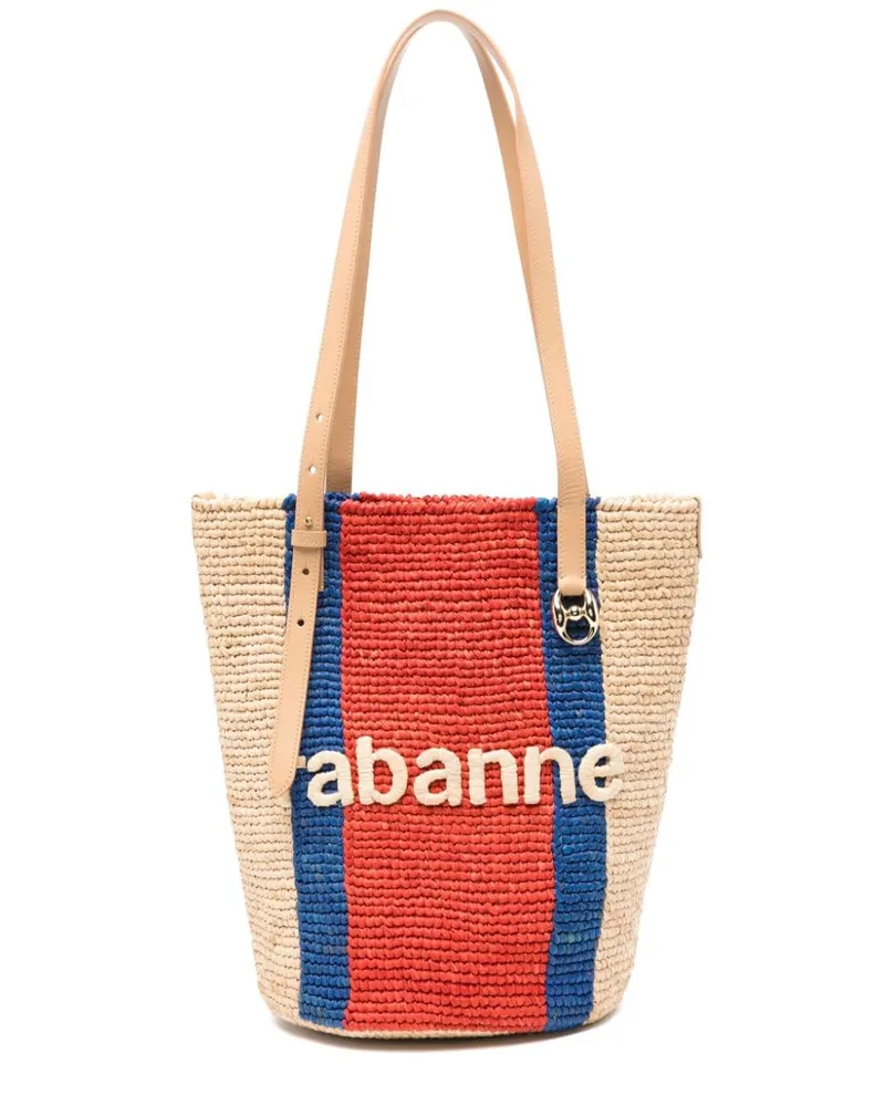 Paco Rabanne Shopper mit Logo-Prägung - Nude Nude