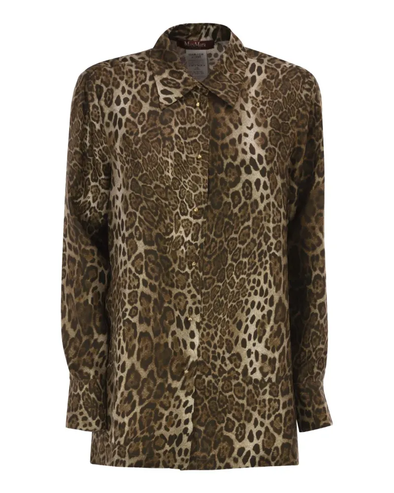 Max Mara leopard-print silk shirt - Braun Braun