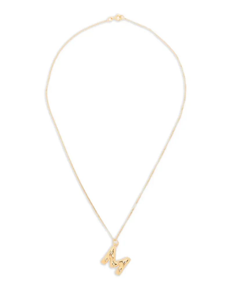 Completedworks M-initial pendant necklace - Gold Gold