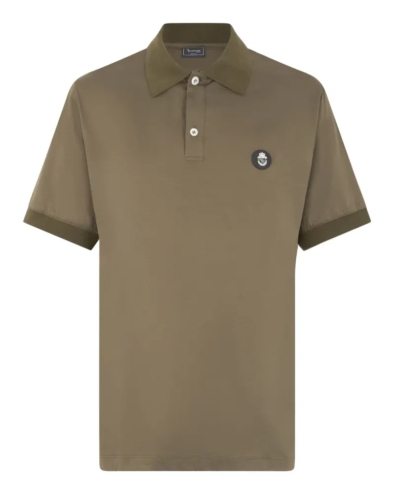 Billionaire Poloshirt mit Logo-Patch - Braun Braun