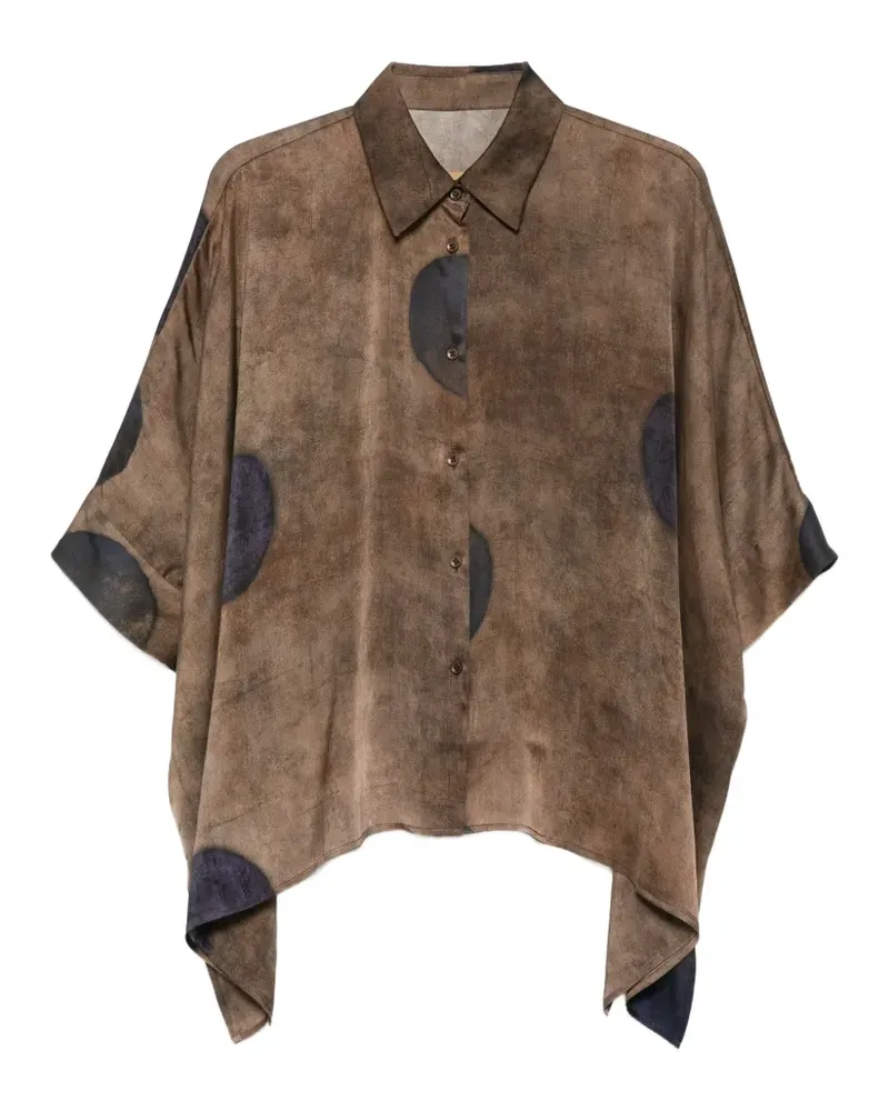 Uma Wang Toto polka-dot button-up top - Braun Braun