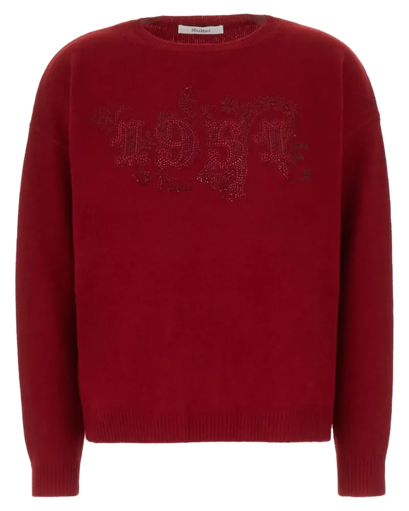 Max Mara Pullover mit 1951-Strassmotiv - Rot Rot