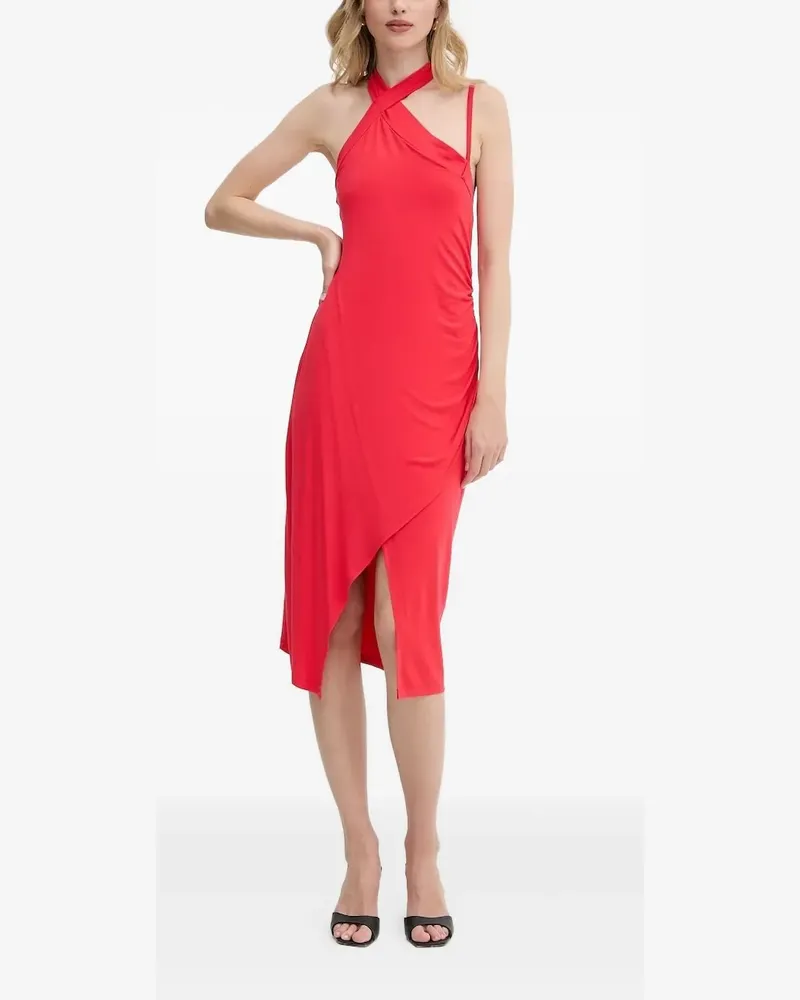 Liu Jo Midikleid mit asymmetrischem Ausschnitt - Rot Rot